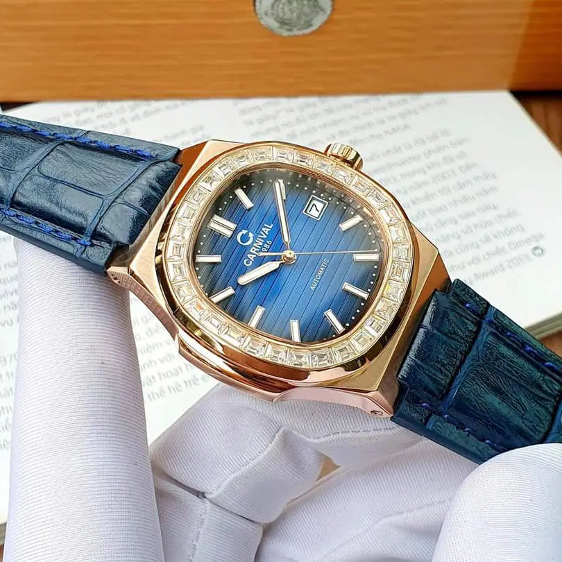 Carnival 8108G Rosegold Xanh Dây Da ( 8108G-VH-DD-X)