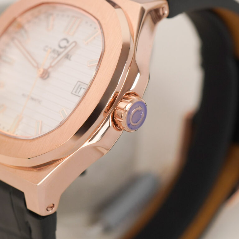 Carnival 8108G1 Rosegold Trắng Dây Da ( 8108G1-VH-DD-T)