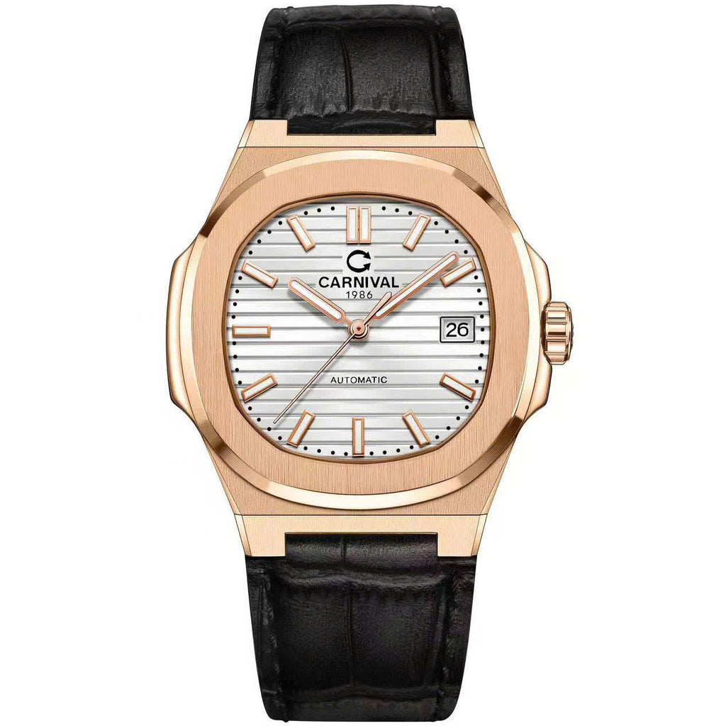 Carnival 8108G1 Rosegold Trắng Dây Da ( 8108G1-VH-DD-T)