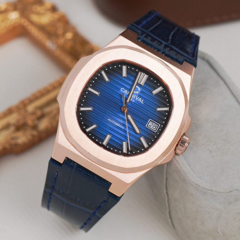 Carnival 8108G1 Rosegold Xanh Dây Da ( 8108G1-VH-DD-X)
