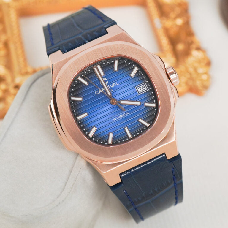 Carnival 8108G1 Rosegold Xanh Dây Da ( 8108G1-VH-DD-X)