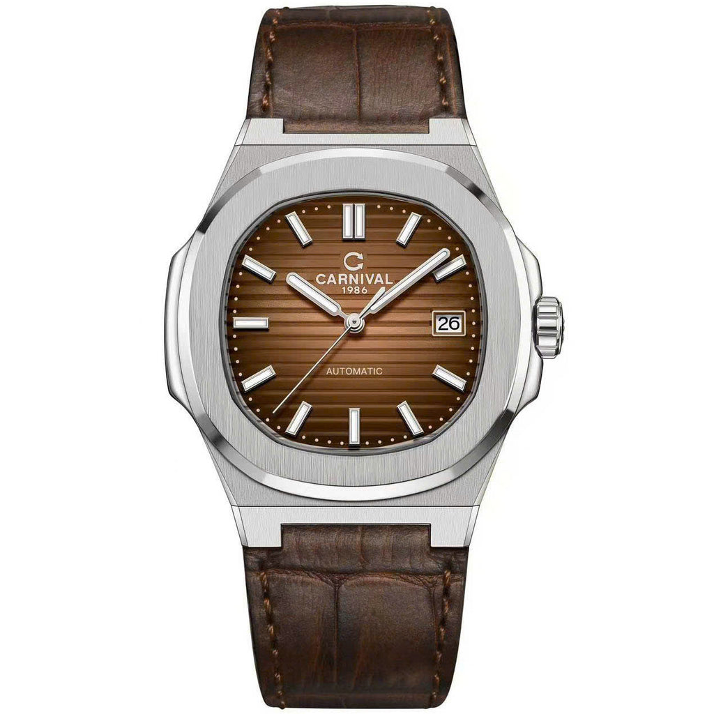 Carnival 8108G1 Bạc Nâu Dây Da ( 8108G1-VT-DD-N)