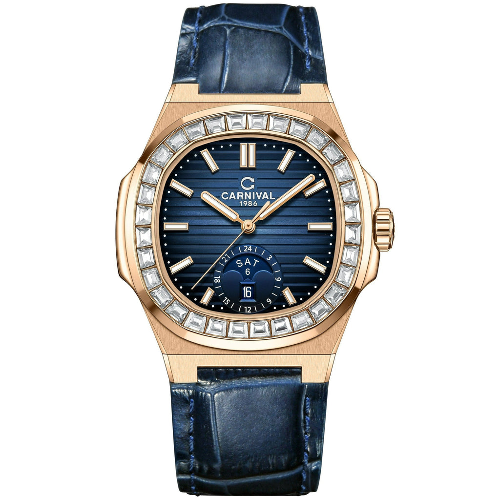 Carnival 8110G Rosegold Xanh Dây Da ( 8108G-VH-D-X)