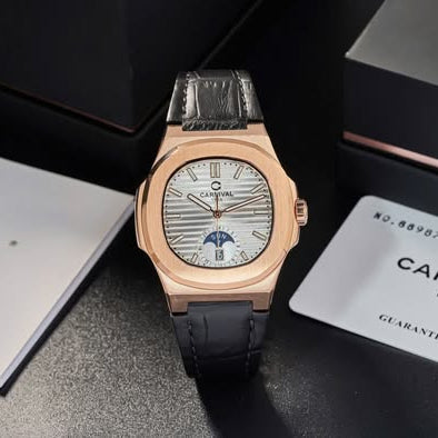 Carnival 8110G1 Rosegold Trắng Dây Da ( 8110G1-VH-DD-T)