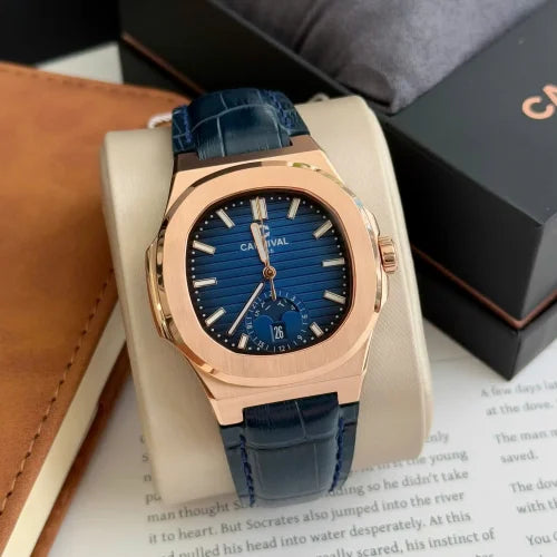 Carnival 8110G1 Rosegold Xanh Dây Da ( 8110G1-VH-DD-X)