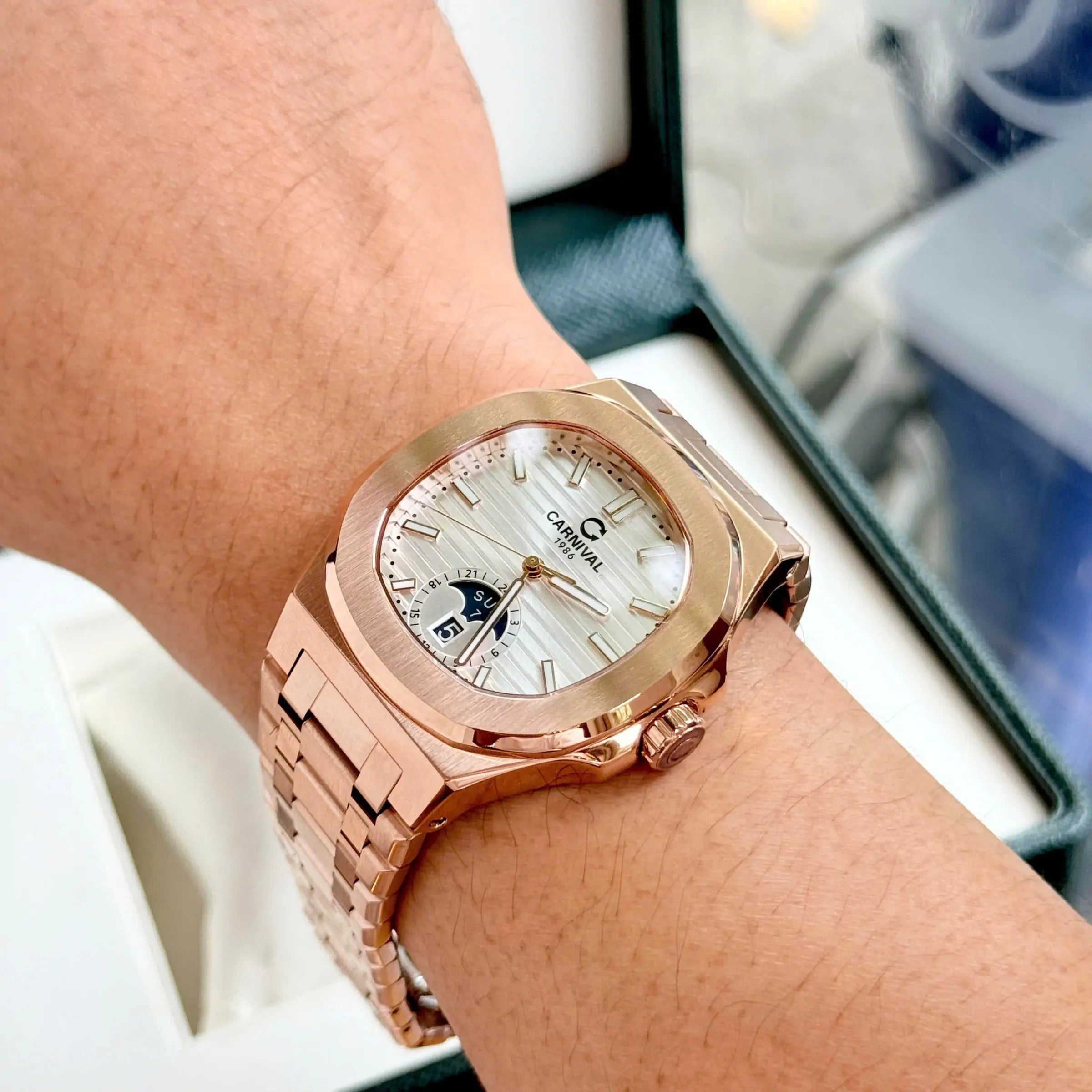 Carnival 8110G1 Rosegold Trắng ( 8110G1-VH-T)