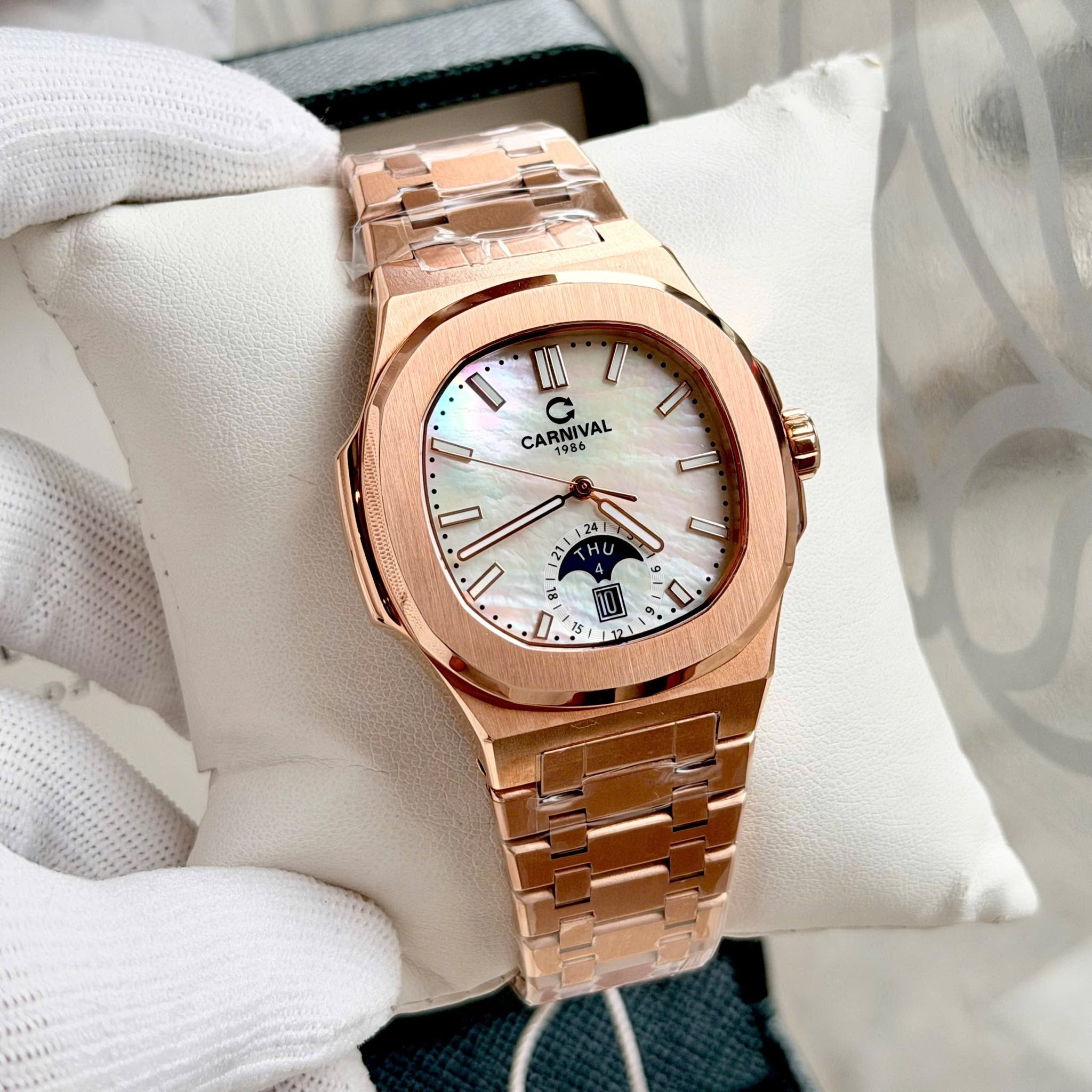 Carnival 8110G1 Rosegold Xà Cừ Trắng ( 8110G1-VH-TK)