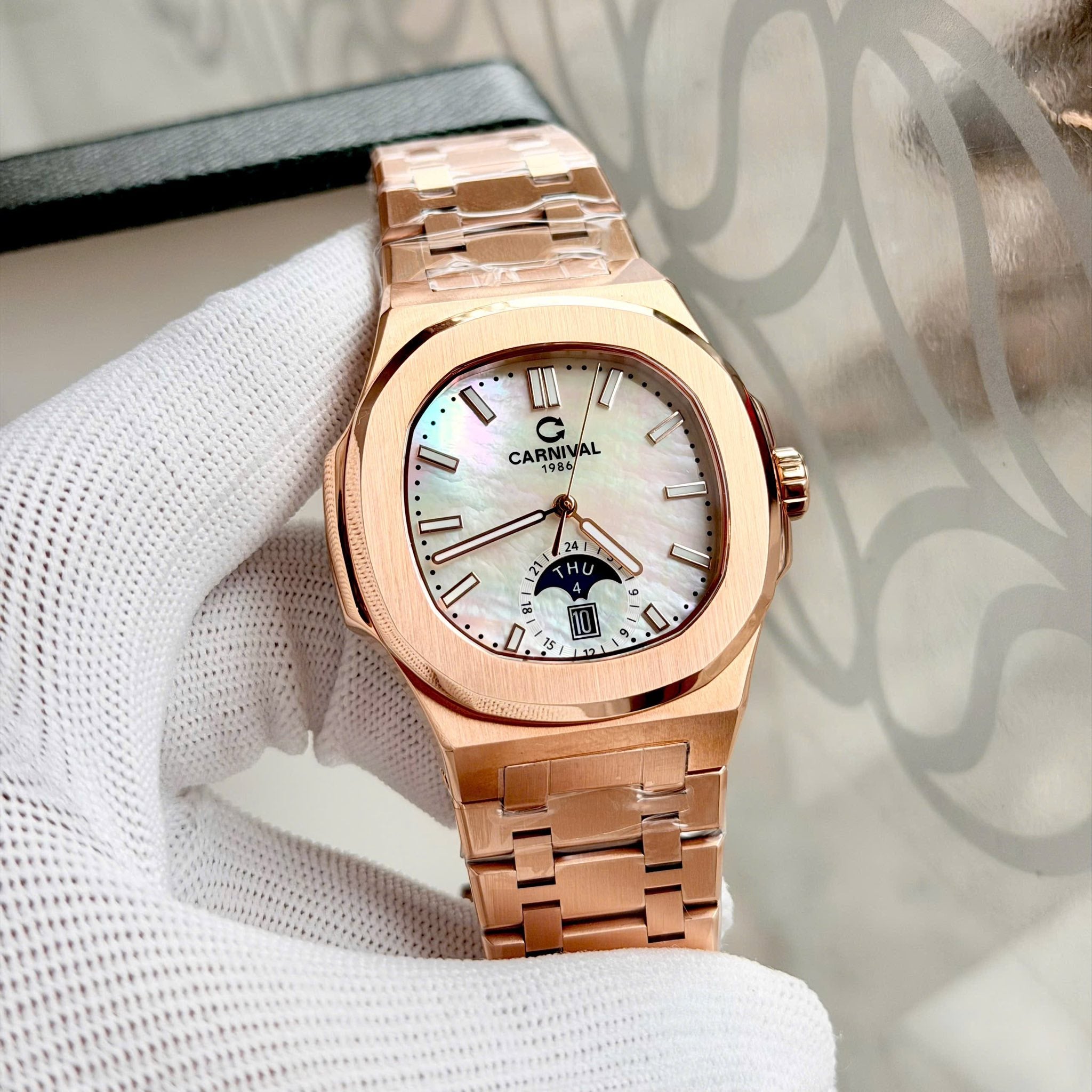 Carnival 8110G1 Rosegold Xà Cừ Trắng ( 8110G1-VH-TK)