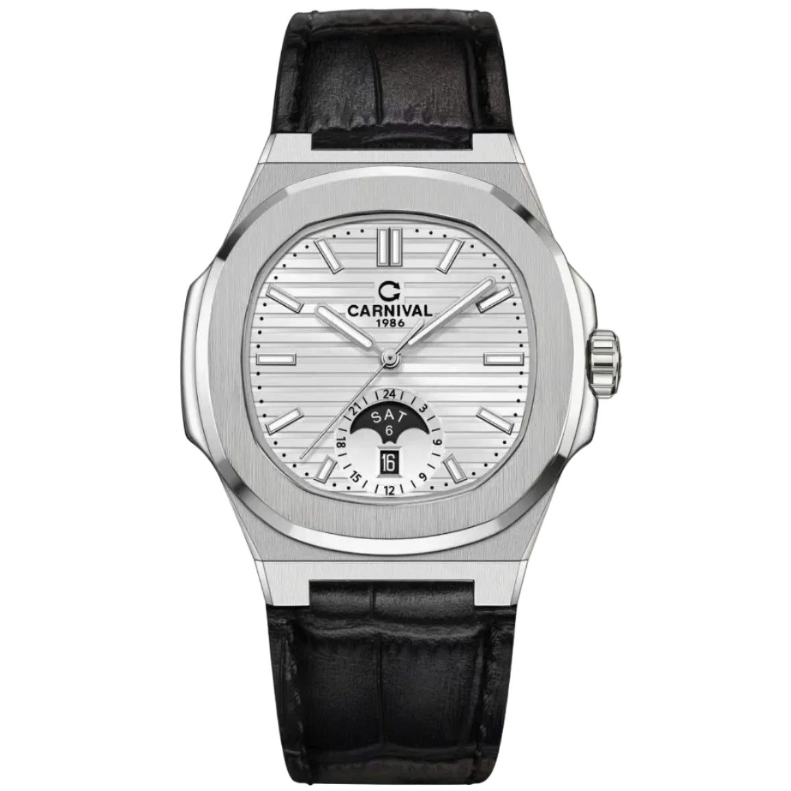 Carnival 8110G1 Bạc Trắng Dây Da ( 8110G1-VT-DD-T)