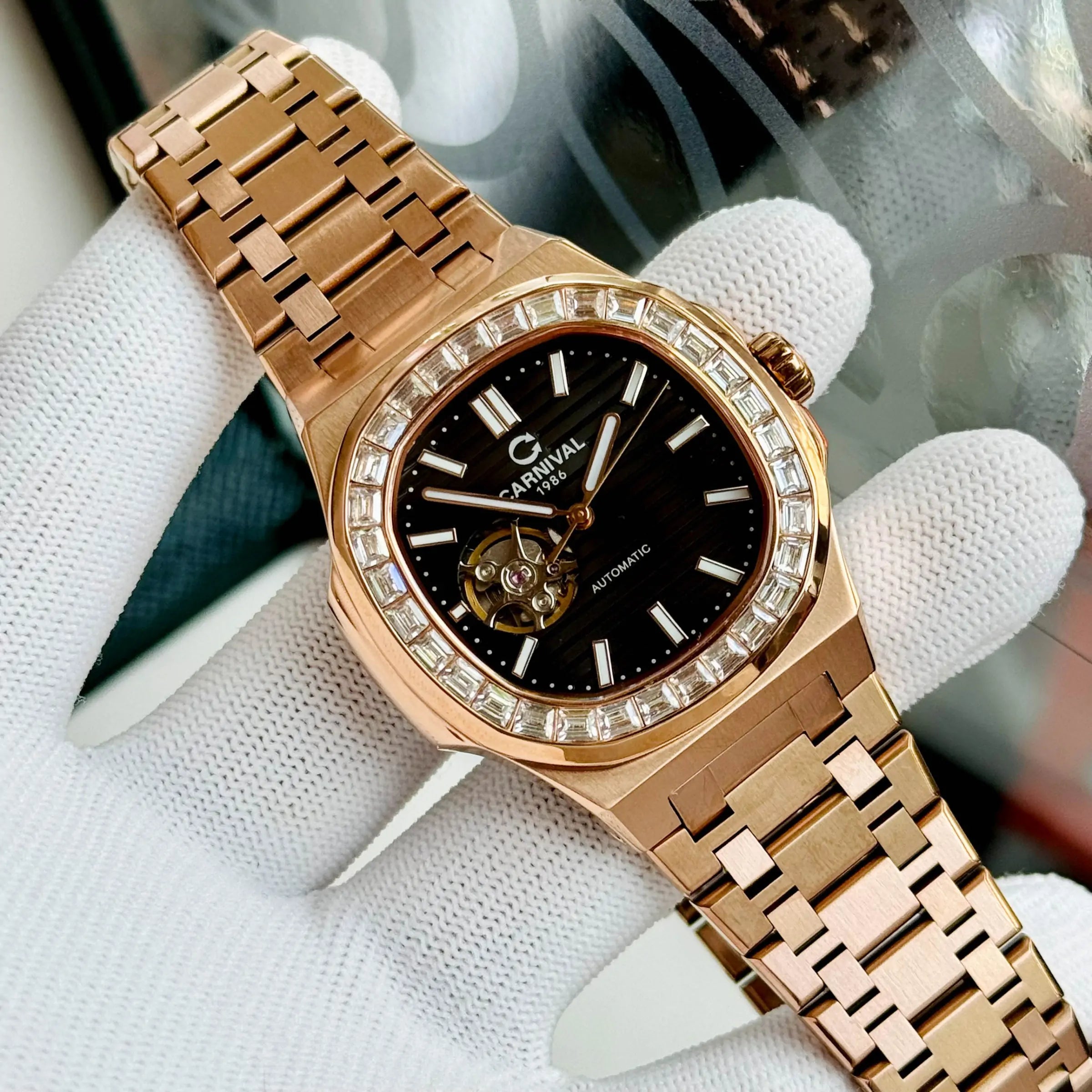 Carnival 8128G Rosegold Đen ( 8128G-VH-D)