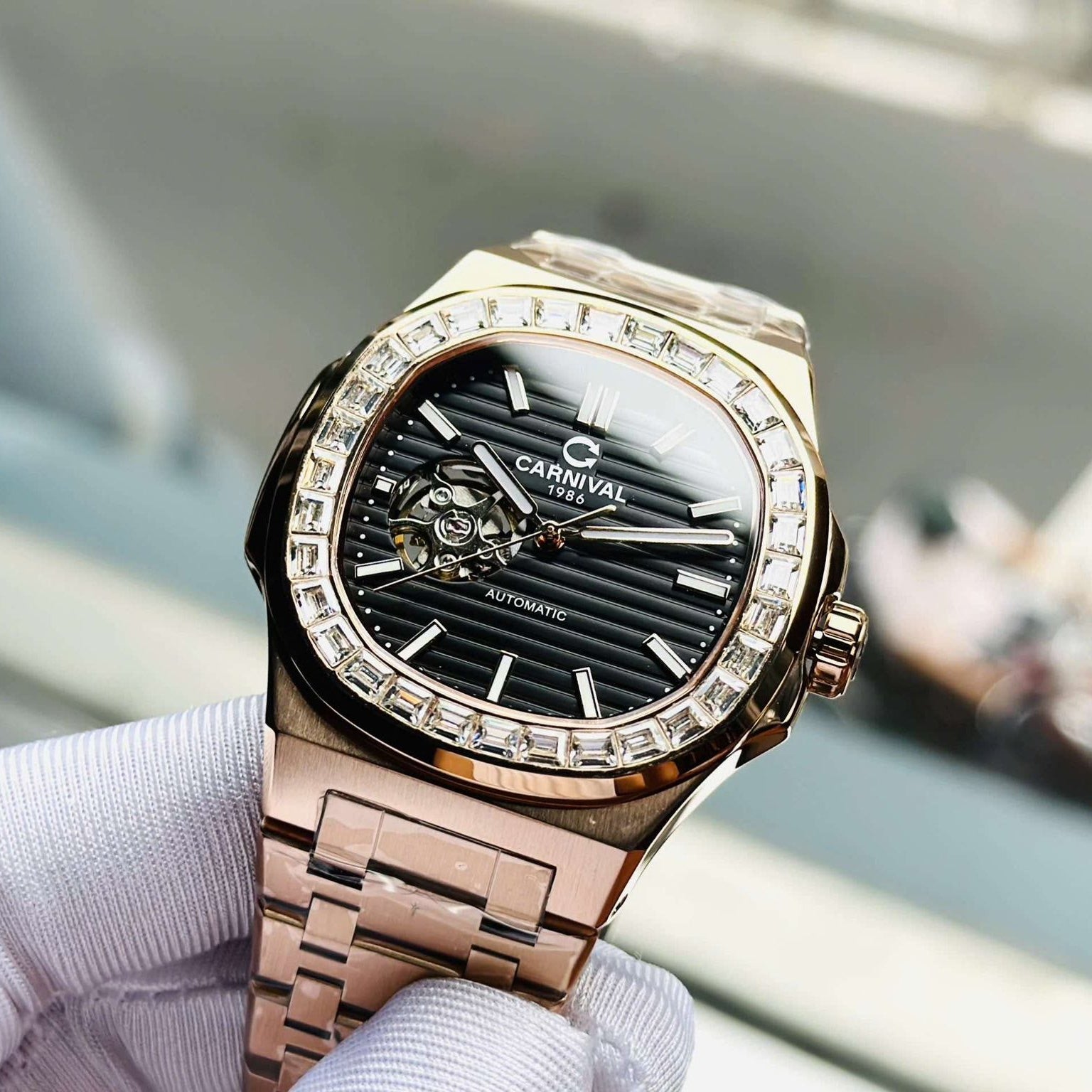 Carnival 8128G Rosegold Đen ( 8128G-VH-D)