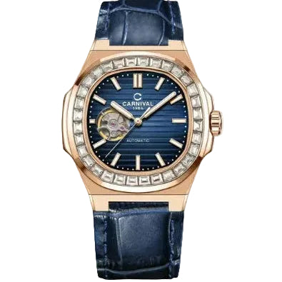 Carnival 8128G Rosegold Xanh Dây Da ( 8128G-VH-DD-X)