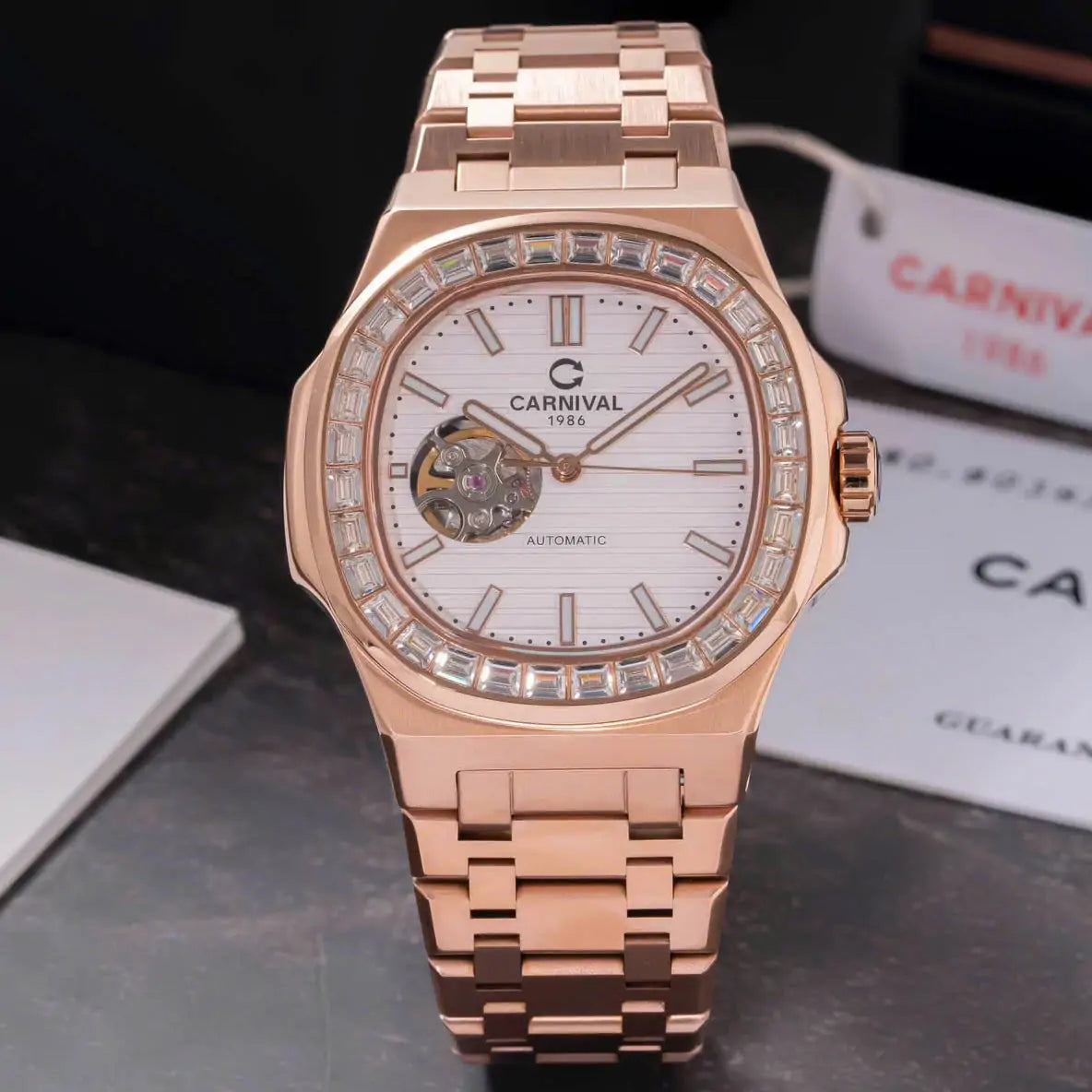 Carnival 8128G Rosegold Trắng ( 8128G-VH-T)