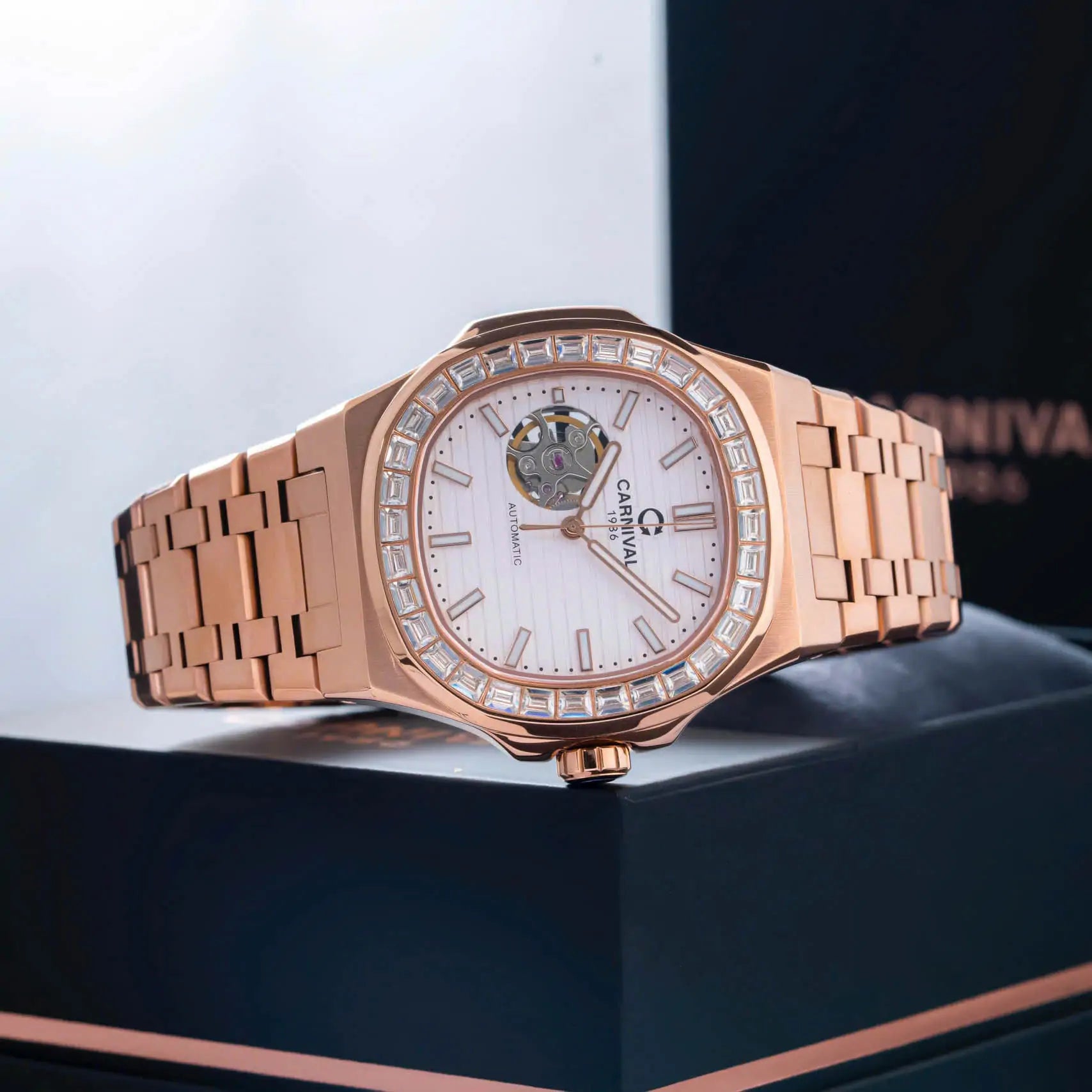 Carnival 8128G Rosegold Trắng ( 8128G-VH-T)