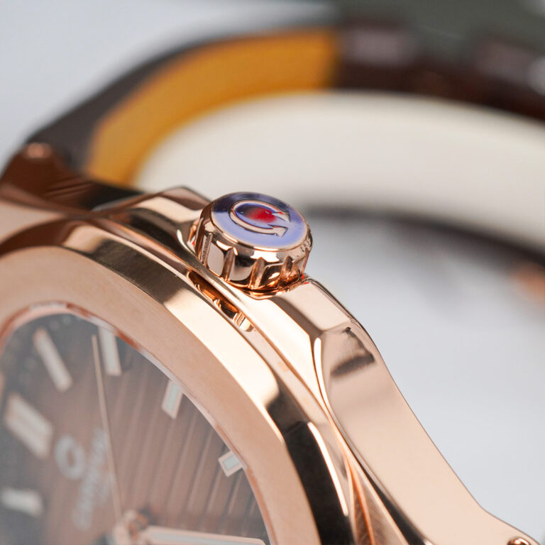 Carnival 8128G1 Rosegold Nâu Dây Da ( 8128G1-VH-DD-N)