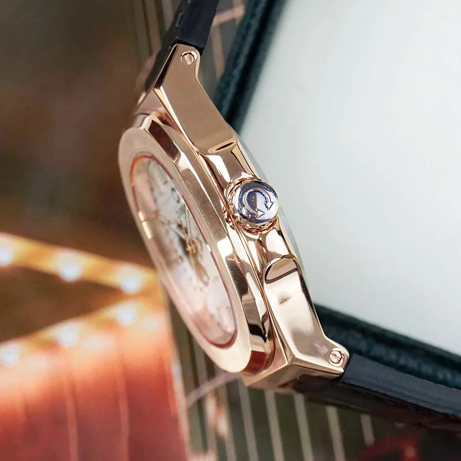 Carnival 8128G1 Rosegold Trắng Dây Da ( 8128G1-VH-DD-T)