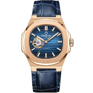 Carnival 8128G1 Rosegold Xanh Dây Da ( 8128G1-VH-DD-X)