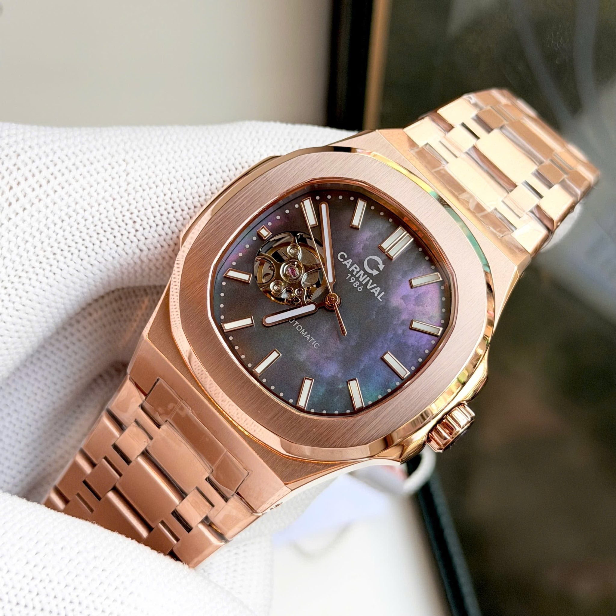Carnival 8128G1 Rosegold Xà Cừ Tím ( 8128G1-VH-DK)