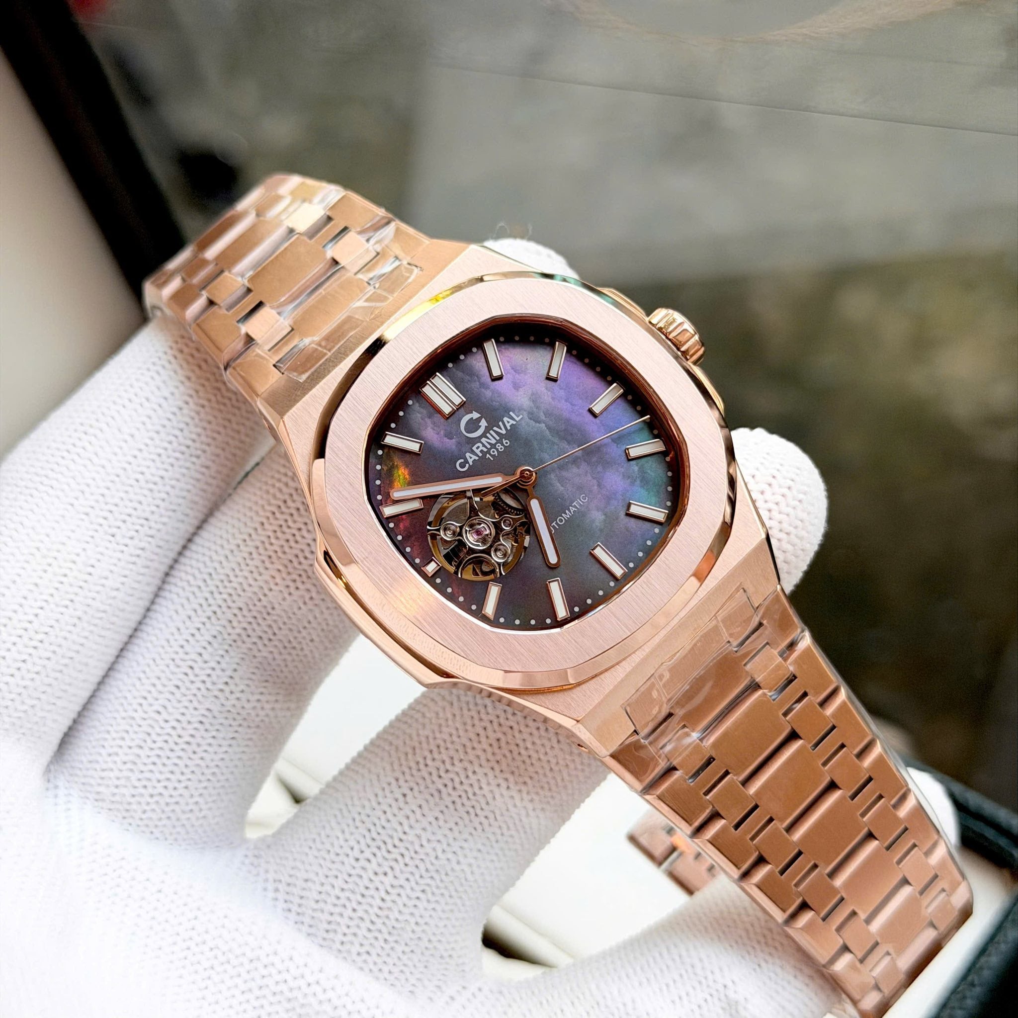 Carnival 8128G1 Rosegold Xà Cừ Tím ( 8128G1-VH-DK)