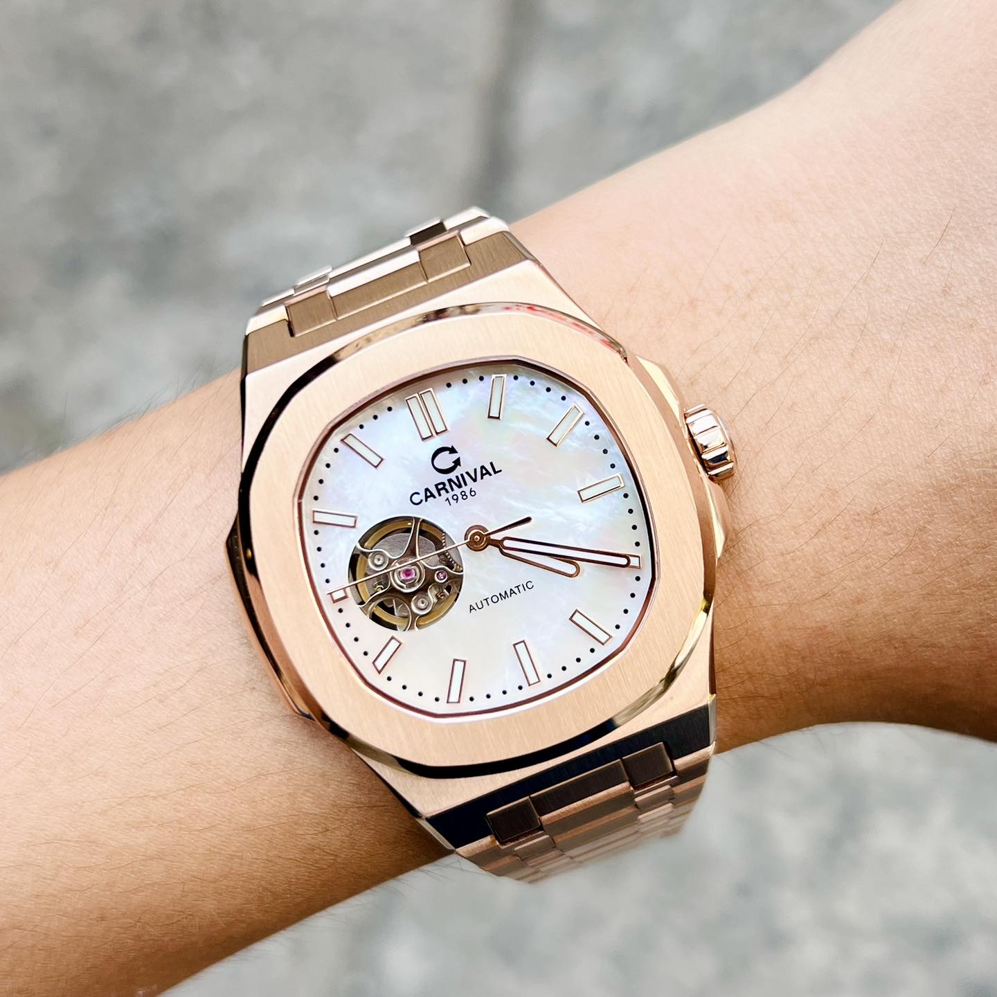 Carnival 8128G1 Rosegold Xà Cừ Trắng ( 8128G1-VH-TK)