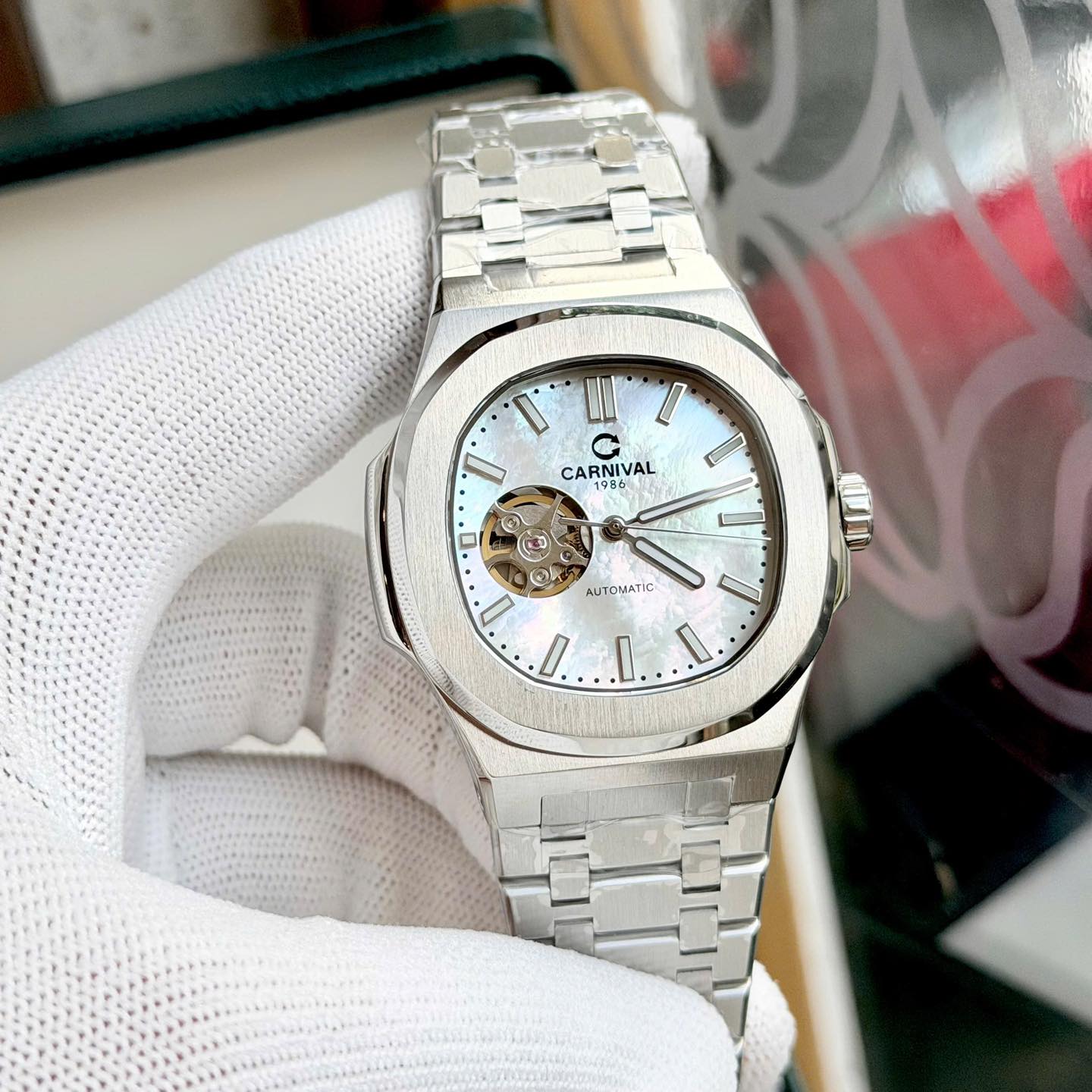 Carnival 8128G1 Bạc Xà Cừ Trắng ( 8128G1-VT-TK)