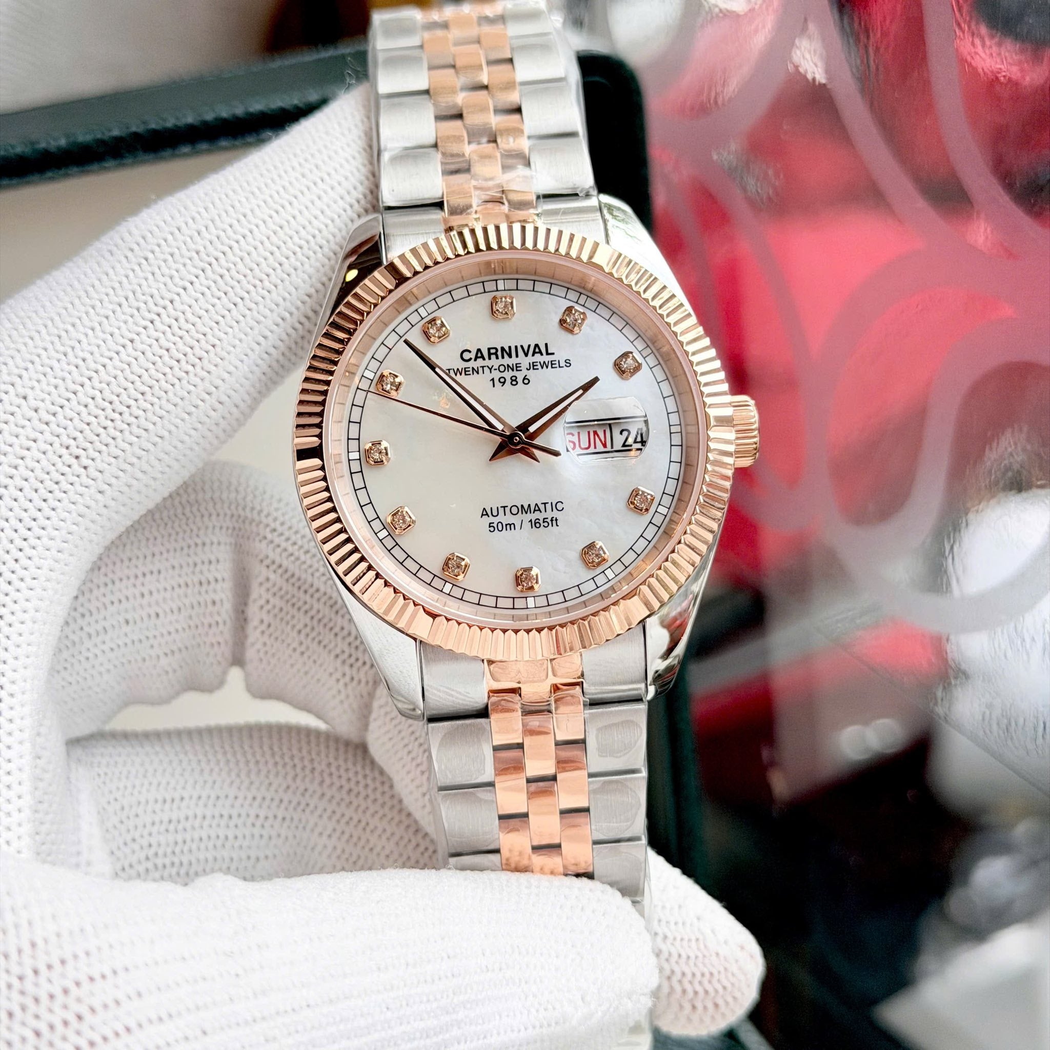 Carnival 8131G Demi Rosegold Xà Cừ Trắng ( 8131G-CH-TK)