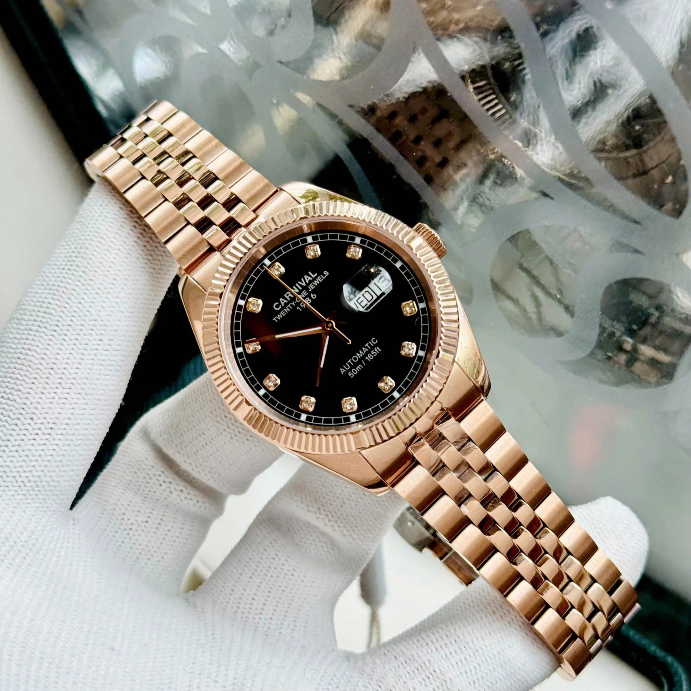 Carnival 8131G Rosegold Đen ( 8131G-VH-D)