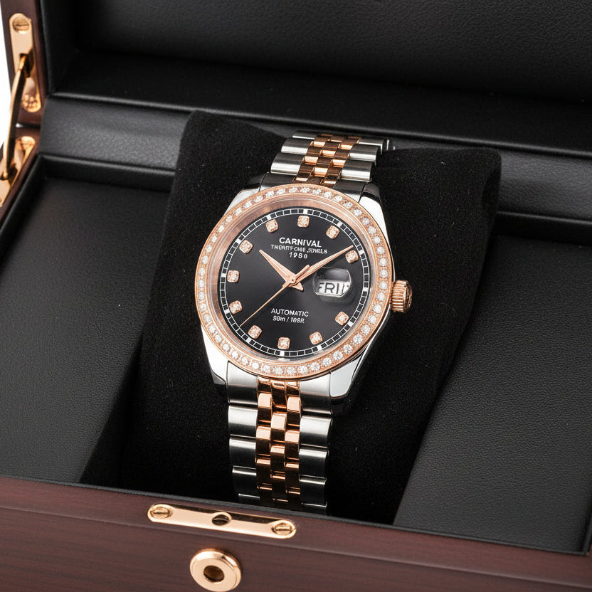 Carnival 8131G2 Demi Rosegold Đen ( 8131G2-CH-D)