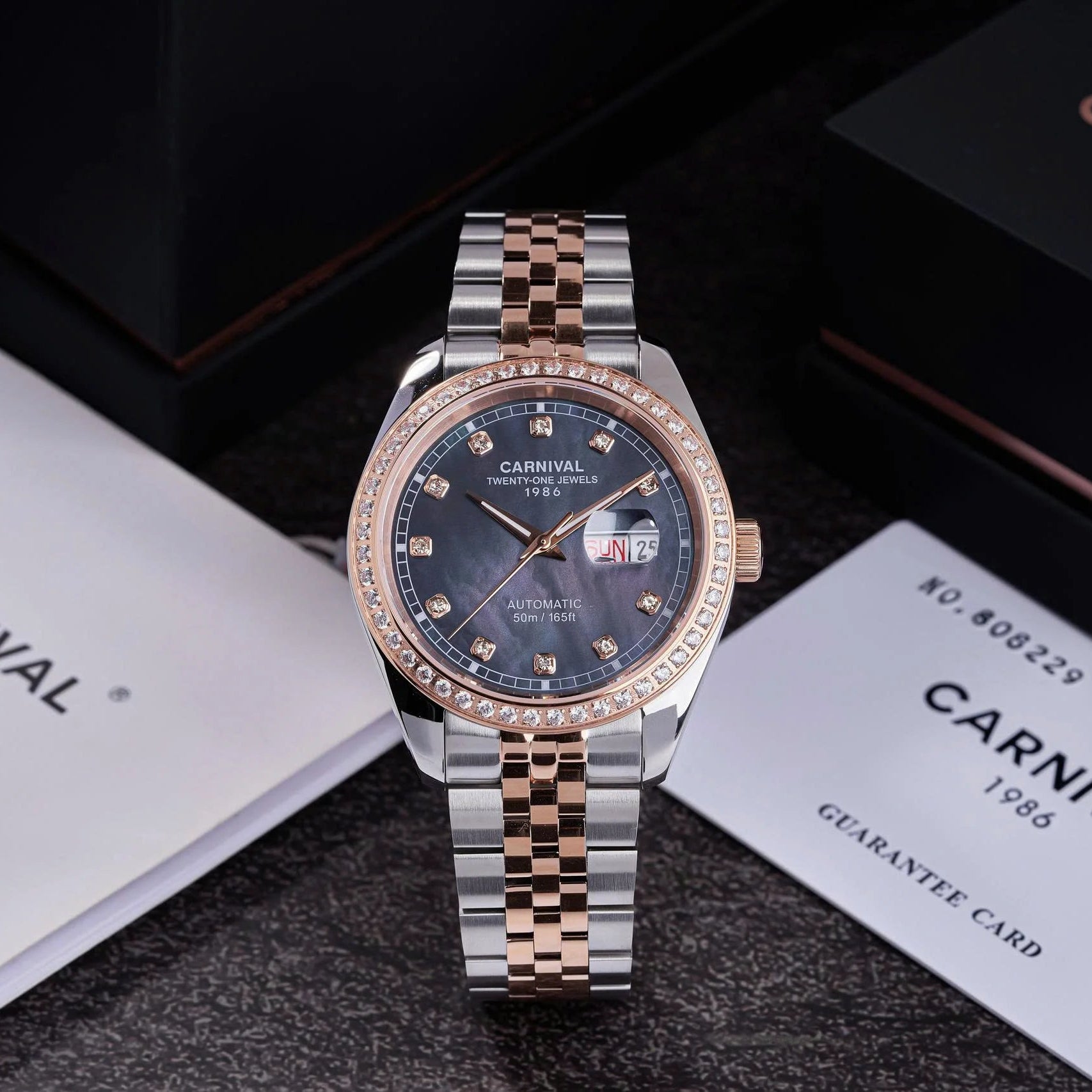Carnival 8131G2 Demi Rosegold Xà Cừ Tím ( 8131G2-CH-DK)