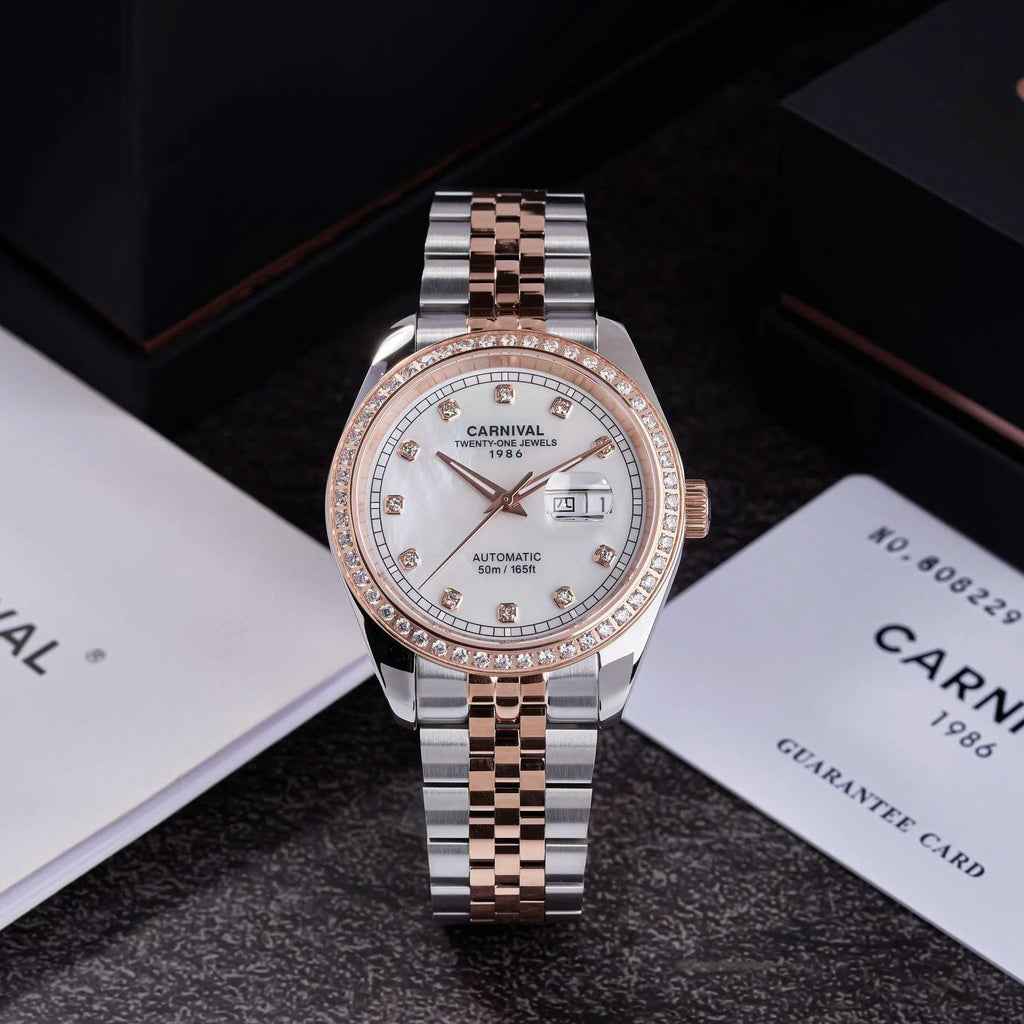 Carnival 8131G2 Demi Rosegold Xà Cừ Trắng ( 8131G2-CH-TK)