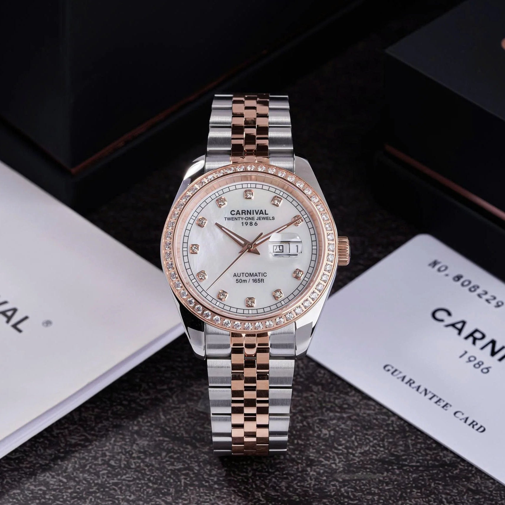 Carnival 8131G2 Demi Rosegold Xà Cừ Trắng ( 8131G2-CH-TK)