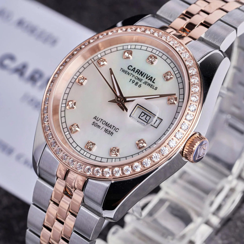 Carnival 8131G2 Demi Rosegold Xà Cừ Trắng ( 8131G2-CH-TK)
