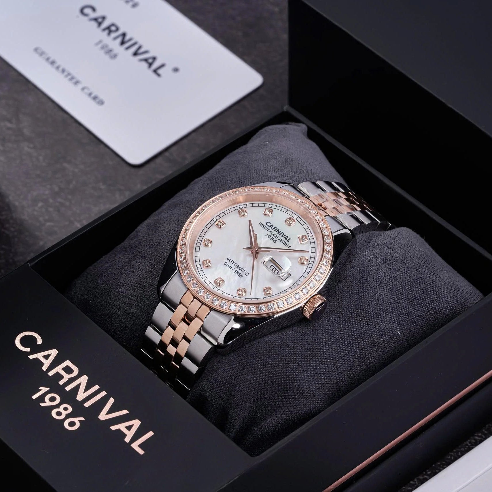 Carnival 8131G2 Demi Rosegold Xà Cừ Trắng ( 8131G2-CH-TK)