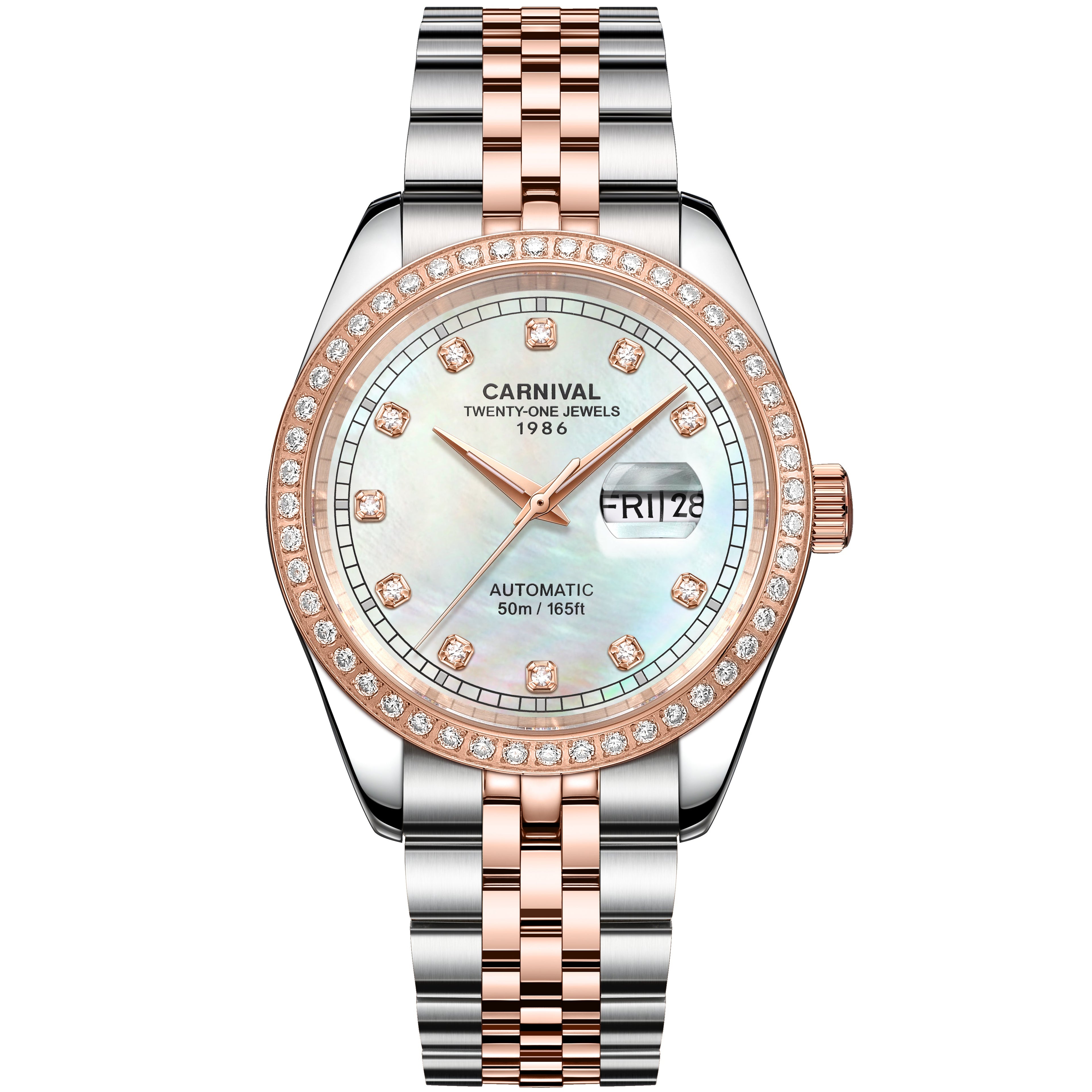 Carnival 8131G2 Demi Rosegold Xà Cừ Trắng ( 8131G2-CH-TK)