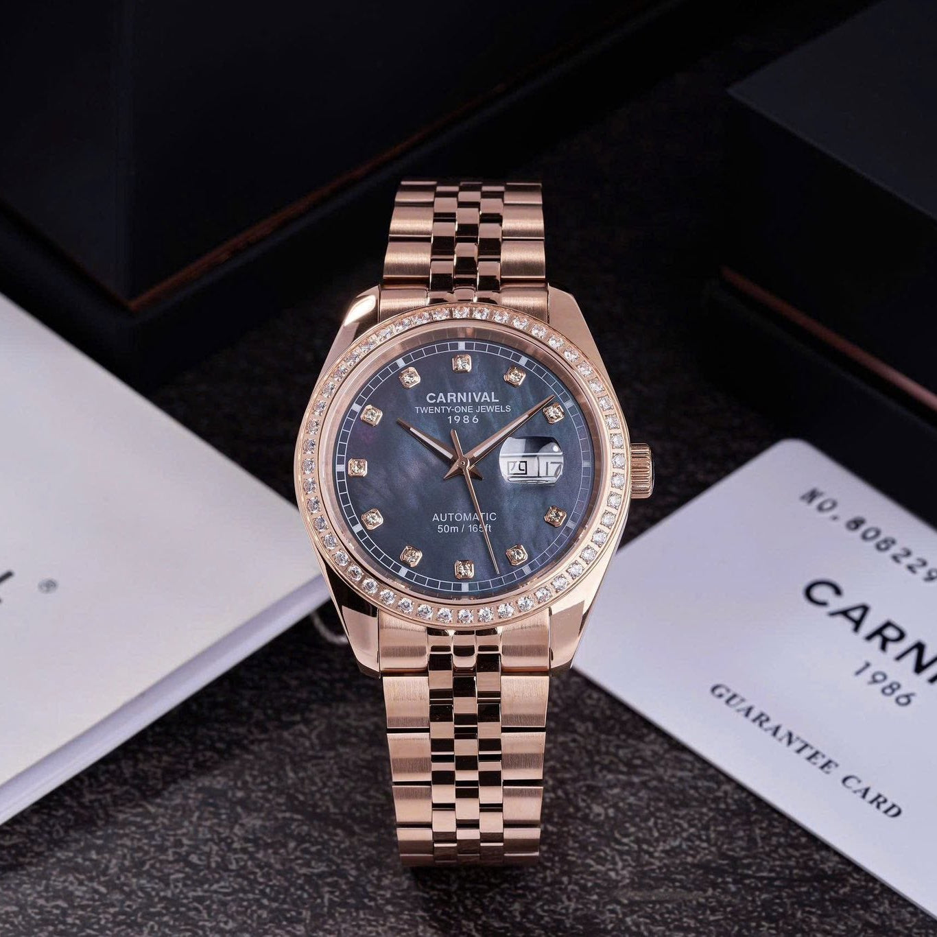 Carnival 8131G2 Rosegold Xà Cừ Tím ( 8131G2-VH-DK)