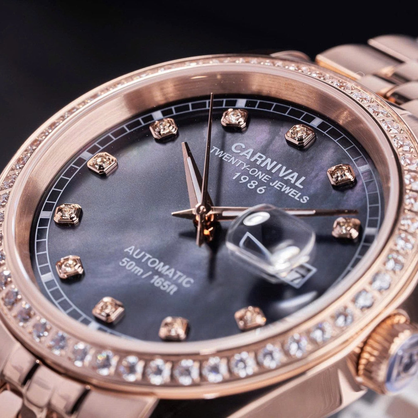 Carnival 8131G2 Rosegold Xà Cừ Tím ( 8131G2-VH-DK)