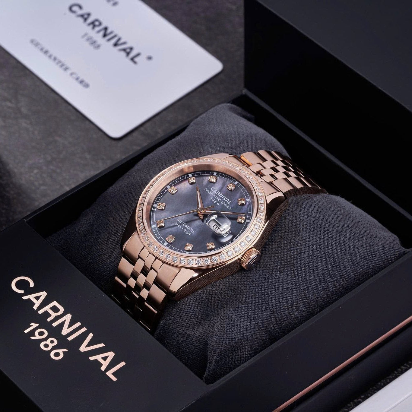 Carnival 8131G2 Rosegold Xà Cừ Tím ( 8131G2-VH-DK)