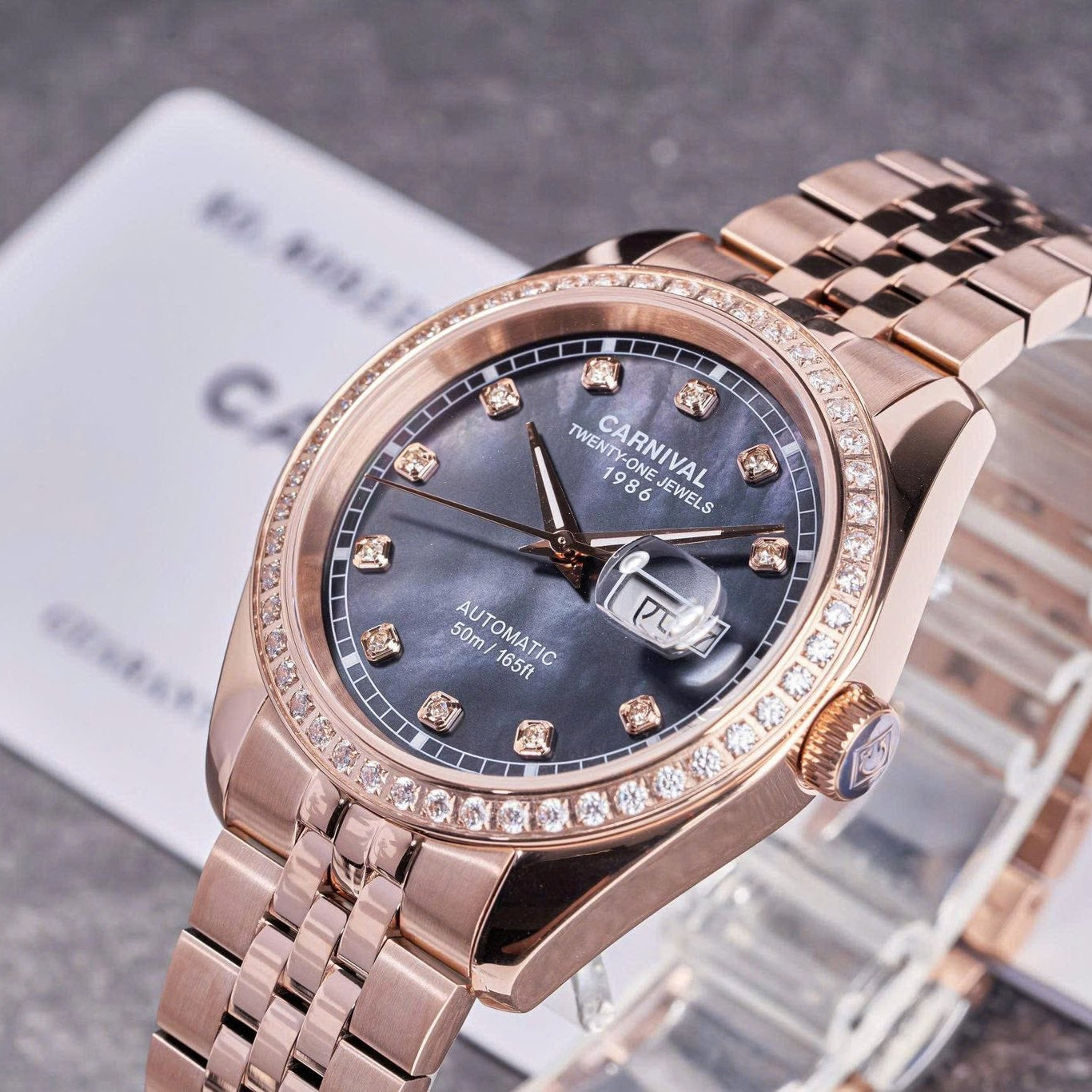 Carnival 8131G2 Rosegold Xà Cừ Tím ( 8131G2-VH-DK)