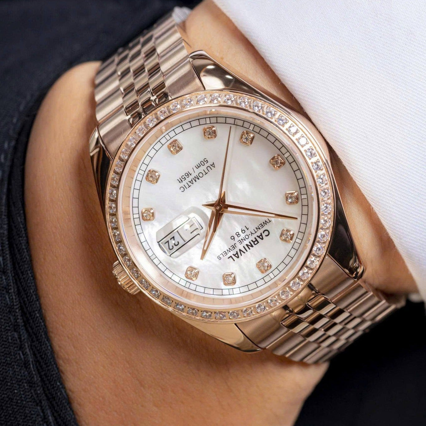 Carnival 8131G2 Rosegold Xà Cừ Trắng ( 8131G2-VH-TK)