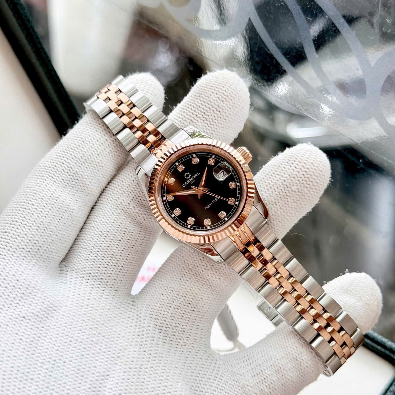 Carnival 8131L Demi Rosegold Đen ( 8131L-CH-D)