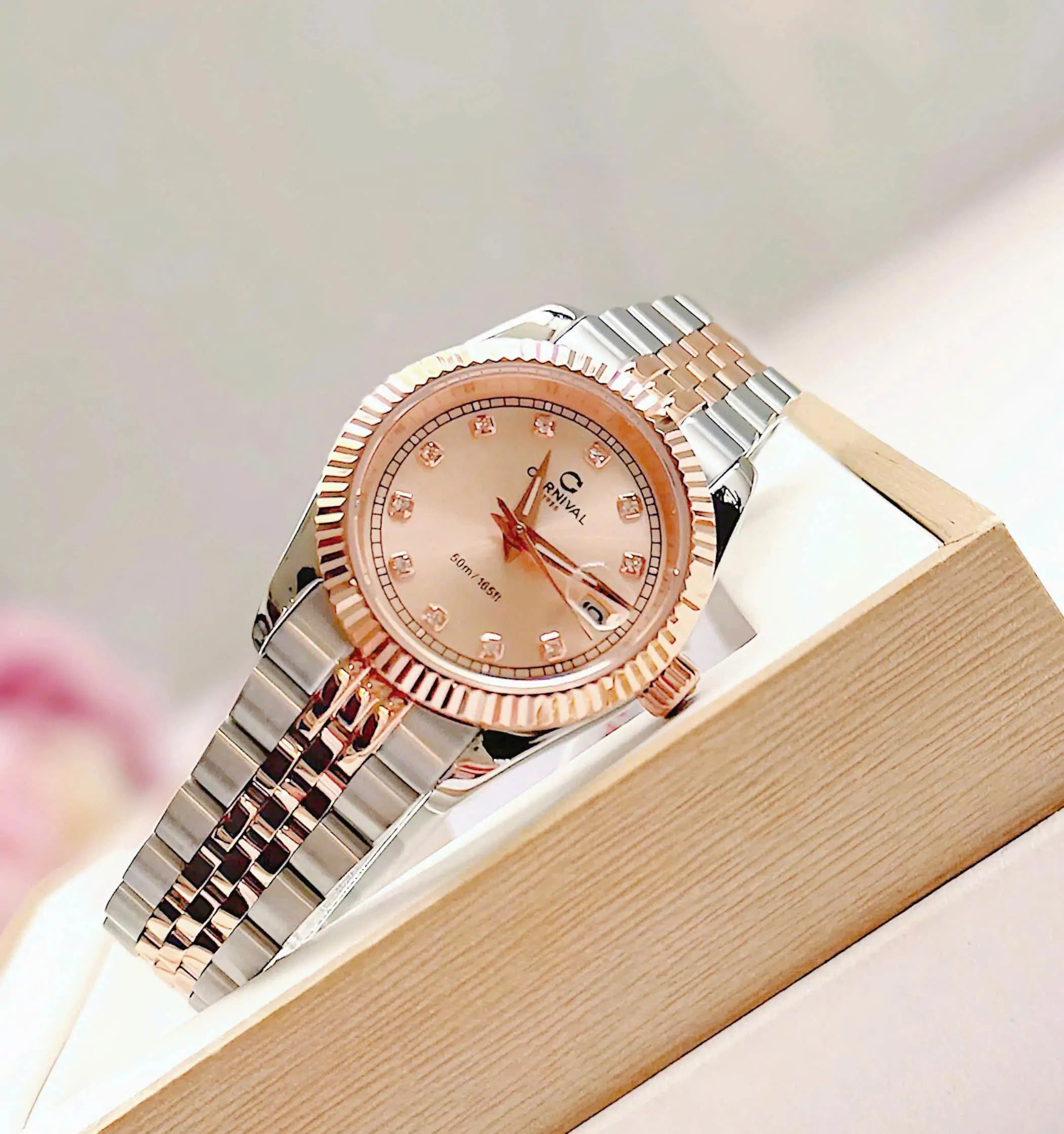 Carnival 8131L Demi Rosegold Sundust ( 8131L-CH-NN)