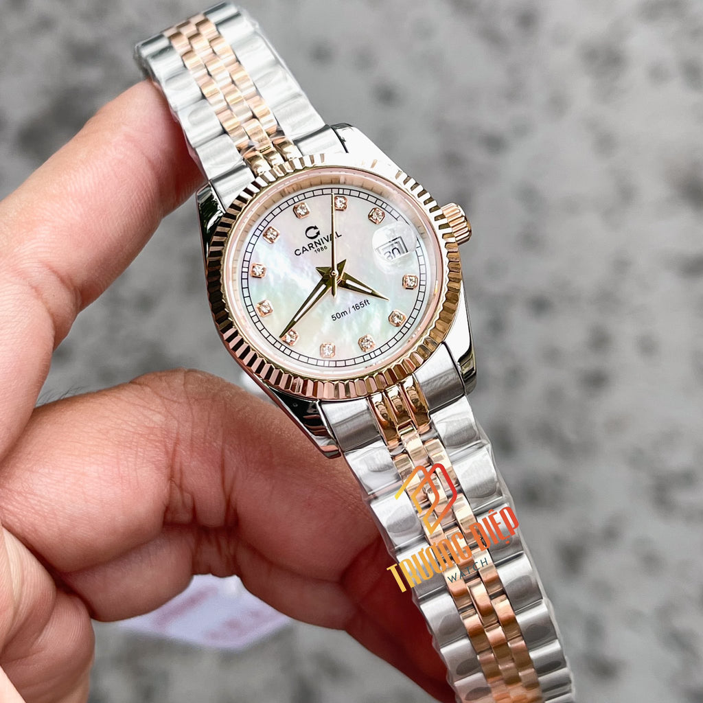 Carnival 8131L Demi Rosegold Xà Cừ Trắng ( 8131L-CH-TK)