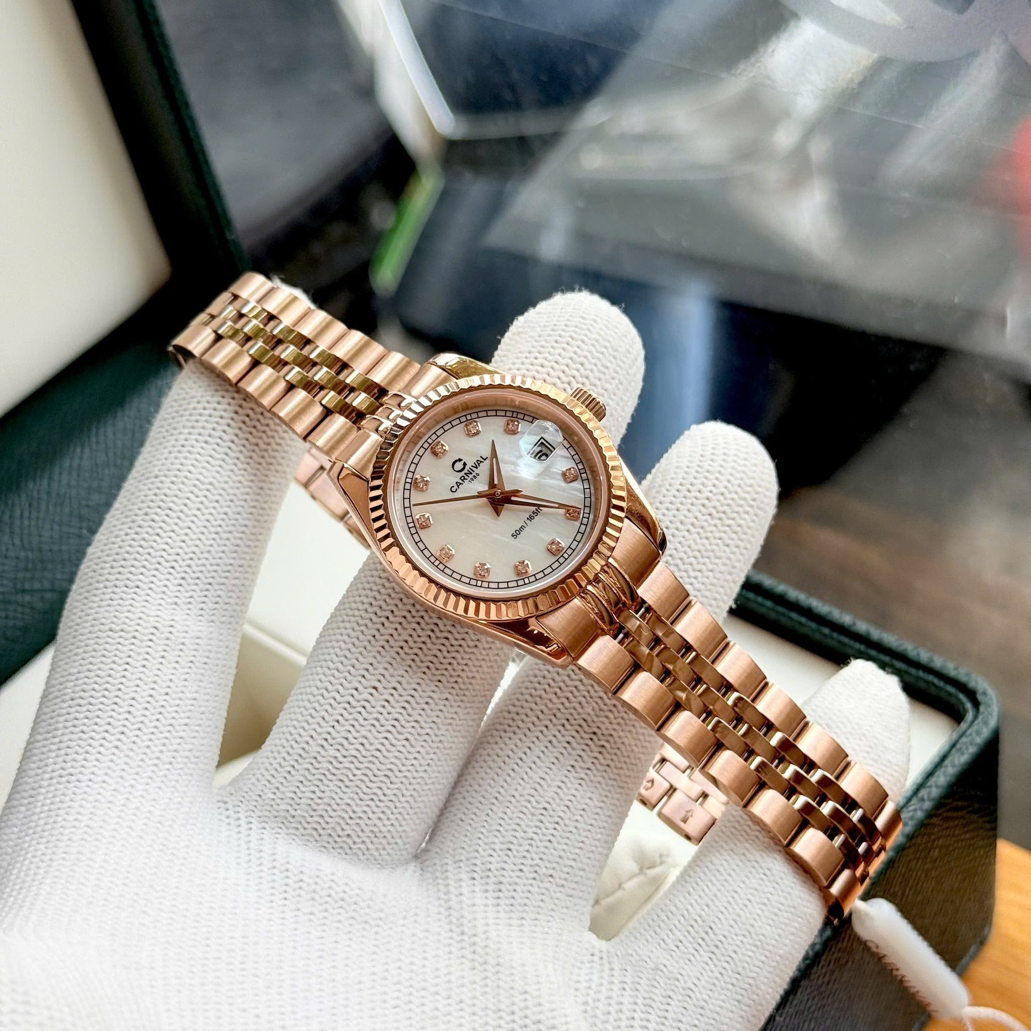 Carnival 8131L Rosegold Xà Cừ Trắng ( 8131L-VH-TK)