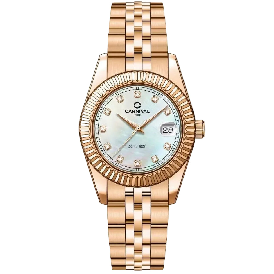 Carnival 8131L Rosegold Xà Cừ Trắng ( 8131L-VH-TK)
