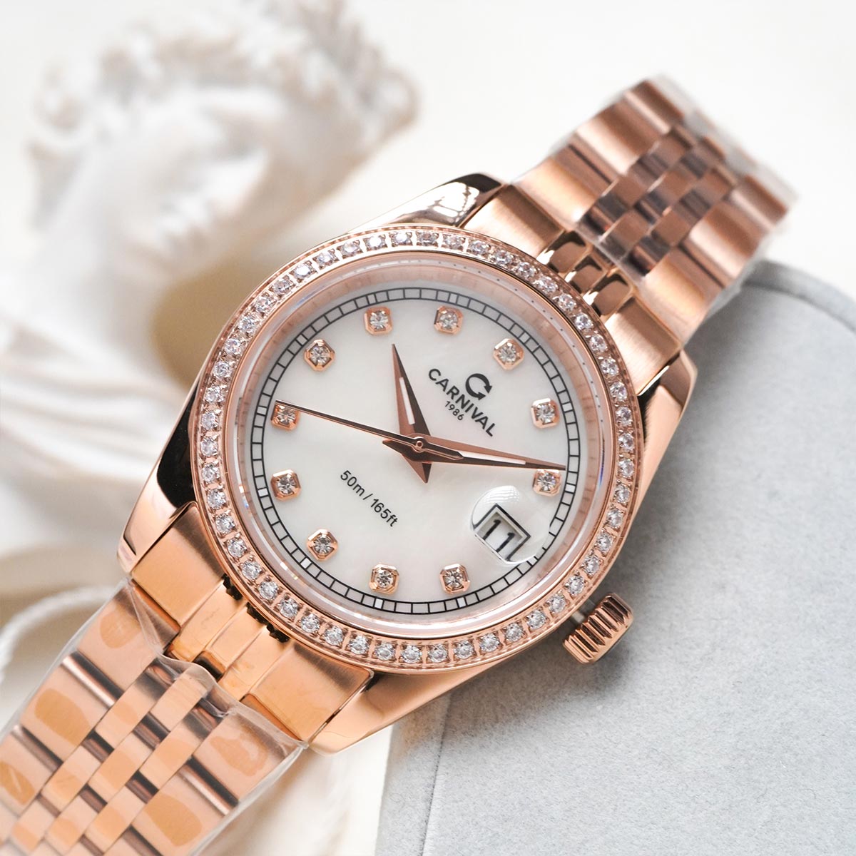 Carnival 8131L2 Rosegold Xà Cừ Trắng ( 8131L2-VH-TK)