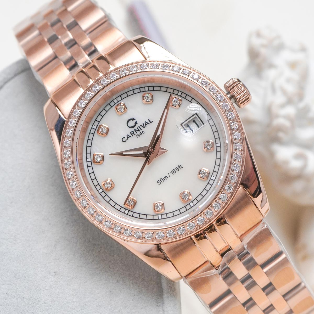 Carnival 8131L2 Rosegold Xà Cừ Trắng ( 8131L2-VH-TK)