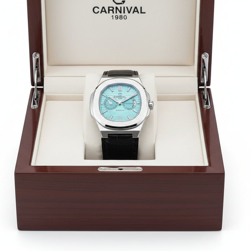 Carnival 8158G Bạc Tiffany Dây Da ( 8158G-VT-DD-XT)