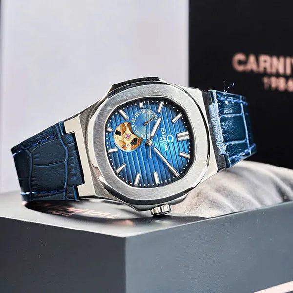 Carnival 8159G Bạc Dây Da Xanh ( 8159G-VT-DD-X)