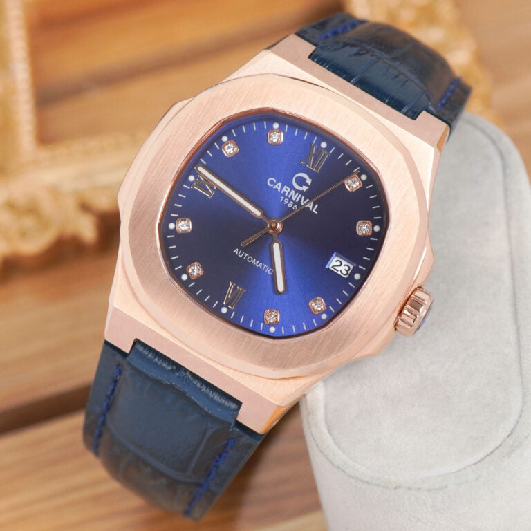 Carnival 8160G Rosegold Xanh Dây Da ( 8160G-VH-DD-X)