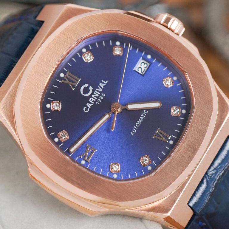 Carnival 8160G Rosegold Xanh Dây Da ( 8160G-VH-DD-X)